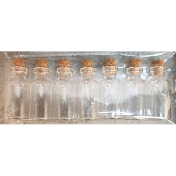 Mini Glass Cork Bottles Set Of 7 For Crafting & Storage 16oz. - Picture 8 of 8